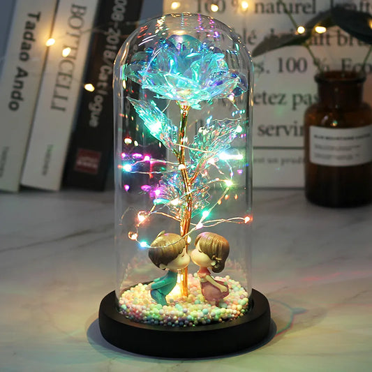 LED Enchanted Galaxy Rose With Fairy Lights