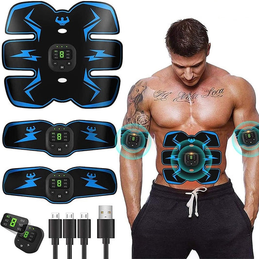 Electrical Muscle Stimulator 3-Piece Set - 6 Modes, 10 Intensity Levels - ARYA'S ESSENTIALS