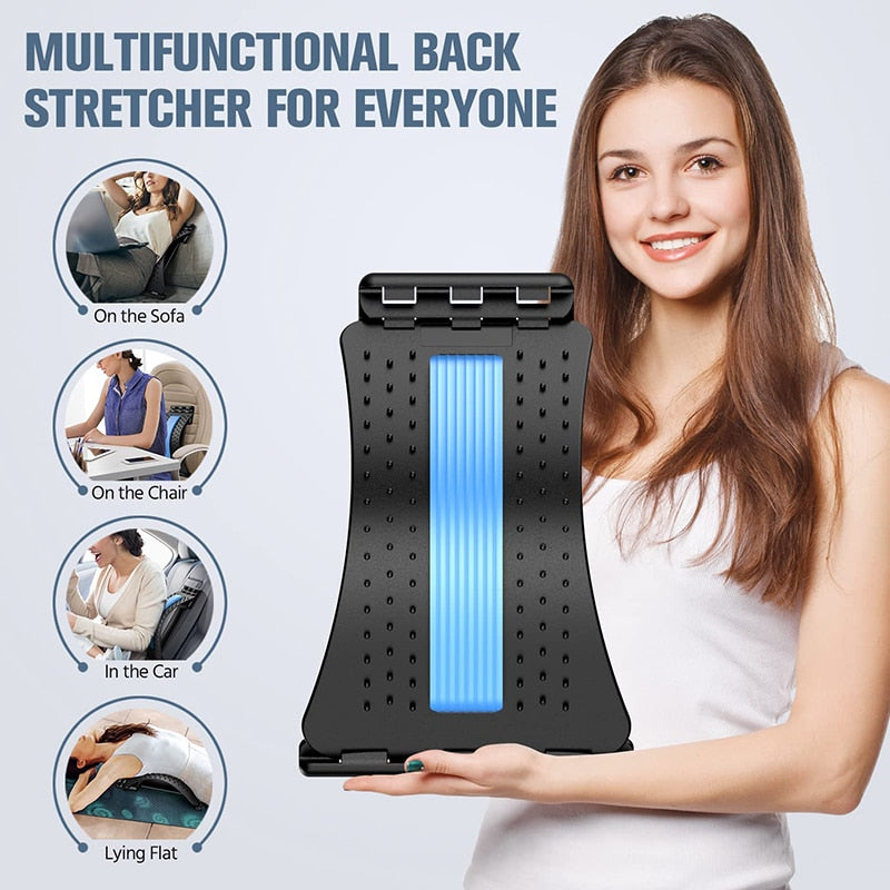 Multi-functional Adjustable Back Stretcher for Relaxation and Pain relief - ARYA'S ESSENTIALS