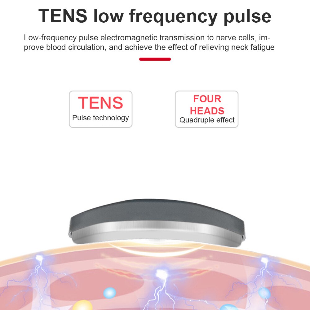 Electric Neck and Shoulder Pulse Heated Massager - 6 Mode, 9 Intensity Levels - ARYA'S ESSENTIALS