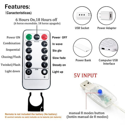 LED USB Controlled String Lights